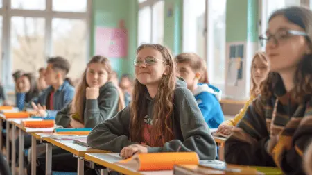 Studenti scuola superiore in classe