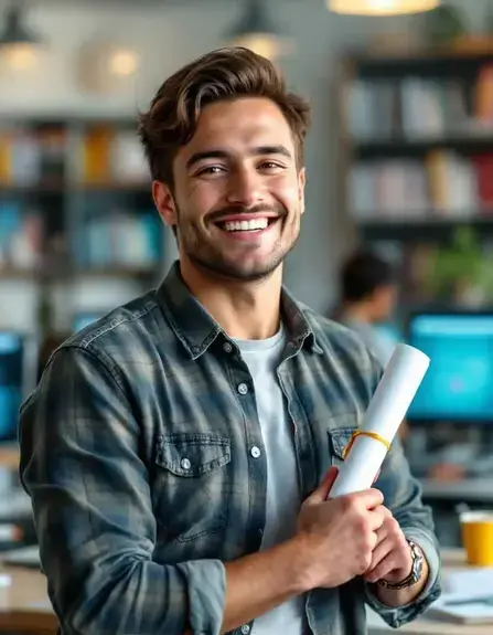 Ragazzo adulto con diploma