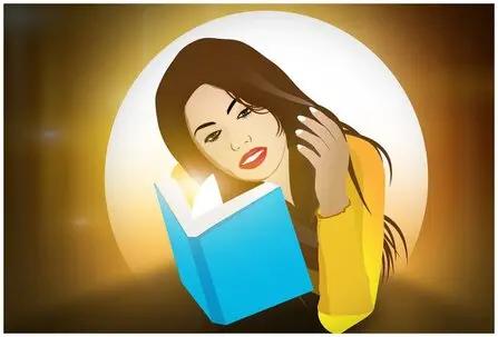 ragazza legge libro